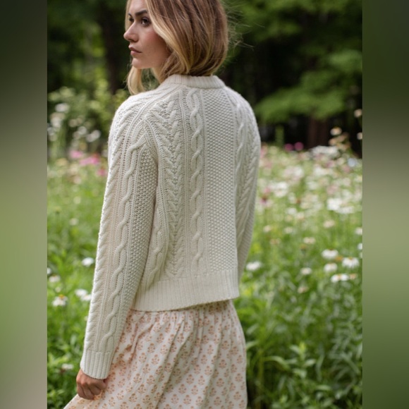 Ivory Amalie Cashmere Cardigan, Marea by Liz Joy Medium - Picture 3 of 7